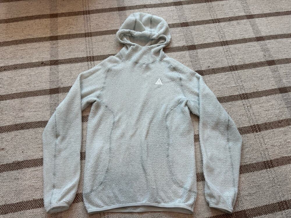 Men’s Nike ACG Wolf Lichen Mid Layer Top Hoody Ice Blue XS Gorpcore
